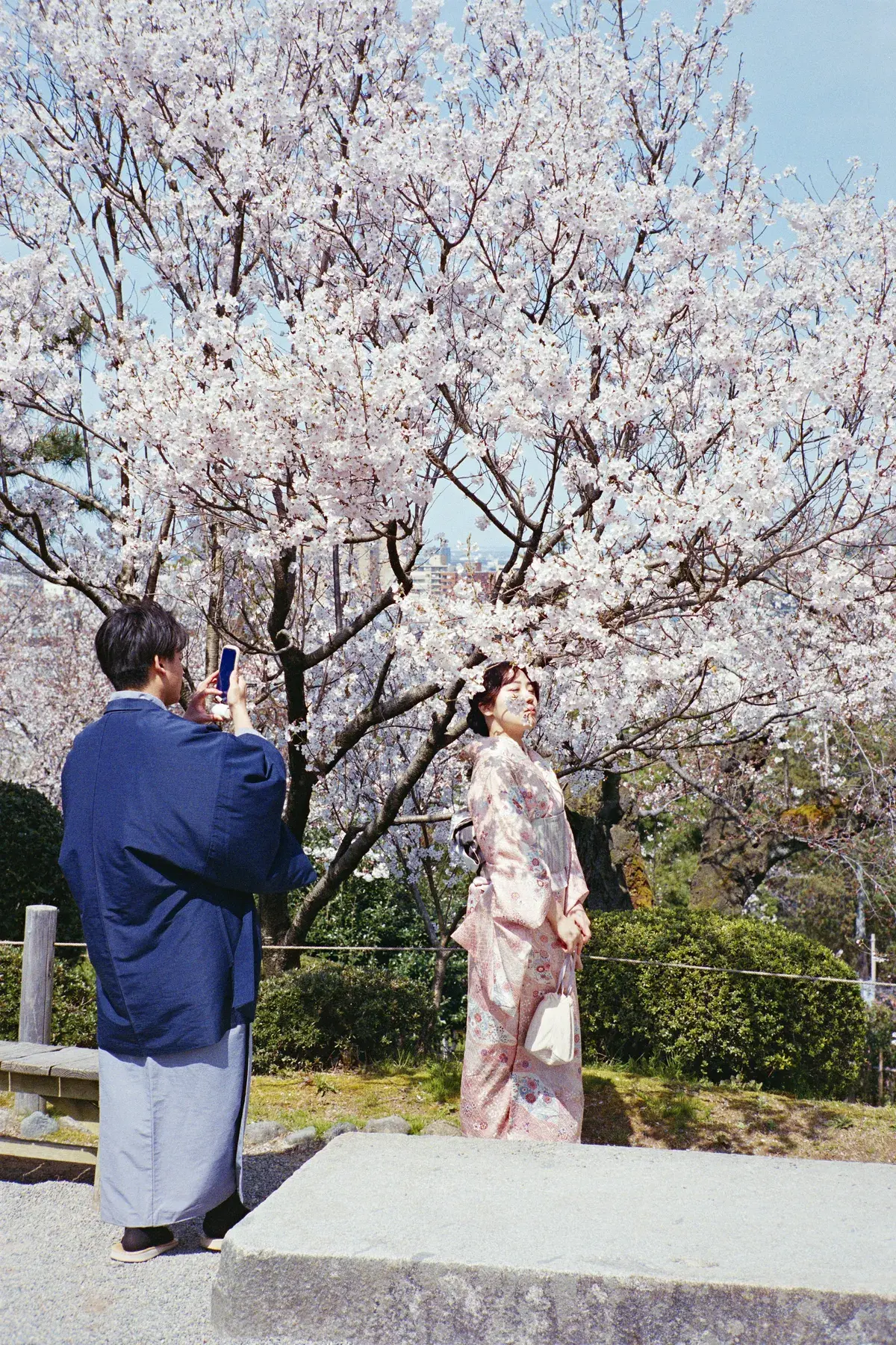 Kenroku-en in Kimono — film photograph by Darko Ronić